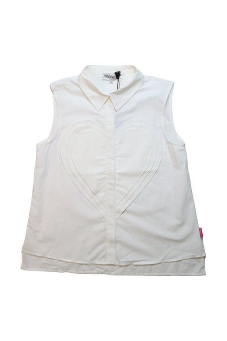 A White Sleeveless Tops from Simonetta in size 14Y for girl. (Front View)