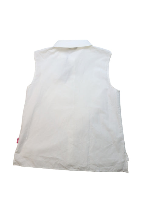 A White Sleeveless Tops from Simonetta in size 14Y for girl. (Back View)