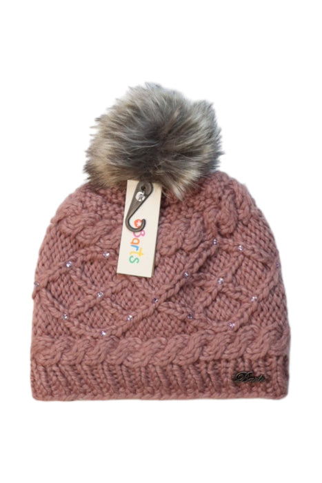 A Peach Winter Hats from Barts in size O/S for girl. (Front View)