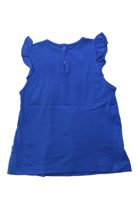 A Blue Sleeveless Dresses from Petit Bateau in size 5T for girl. (Back View)