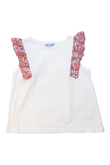 A White Sleeveless Tops from Jacadi in size 6T for girl. (Front View)