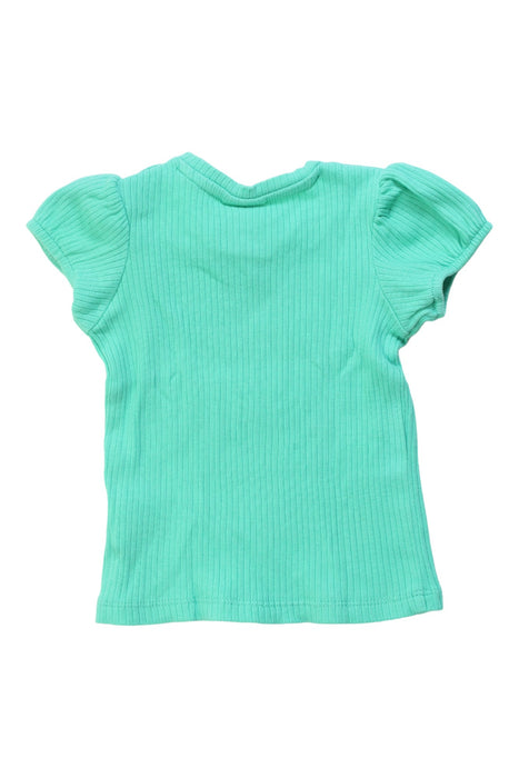 A Teal Short Sleeve Tops from Seed in size 3-6M for girl. (Back View)