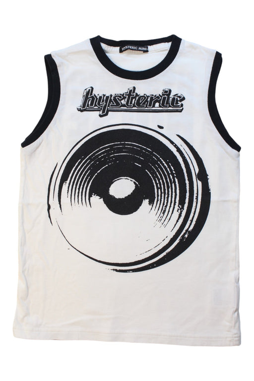 A Black Sleeveless T Shirts from Hysteric Mini in size 7Y for boy. (Front View)