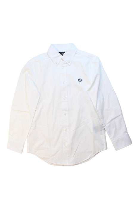 A White Long Sleeve Shirts from Ralph Lauren in size 10Y for boy. (Front View)