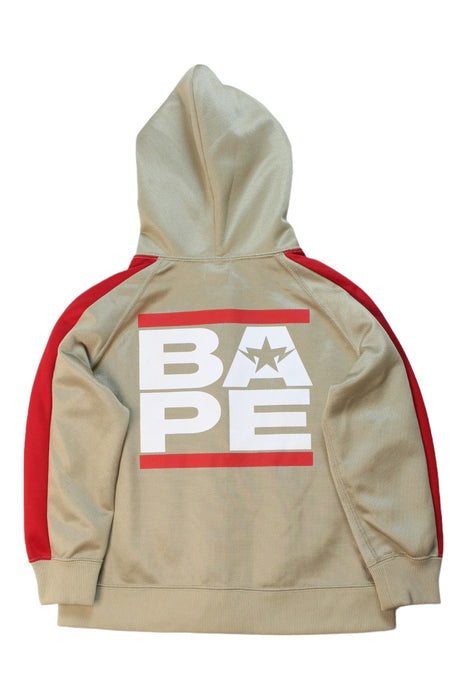 A Brown Zippered Sweatshirts from BAPE KIDS in size 6T for boy. (Back View)