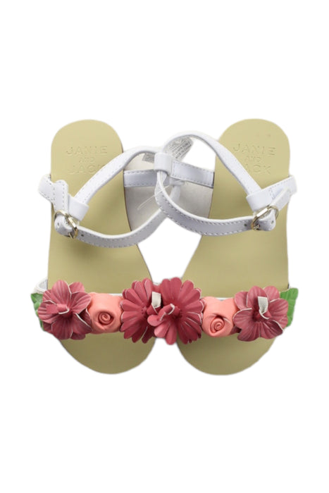 A White Sandals from Janie & Jack in size 18-24M for girl. (Back View)