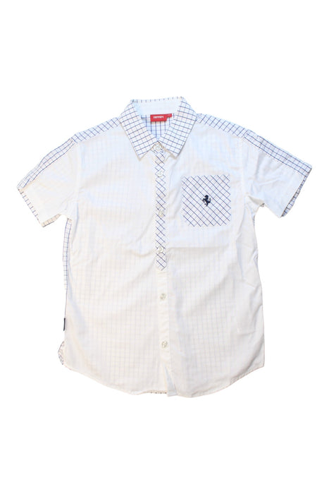 A White Short Sleeve Shirts from Ferrari in size 12Y for boy. (Front View)