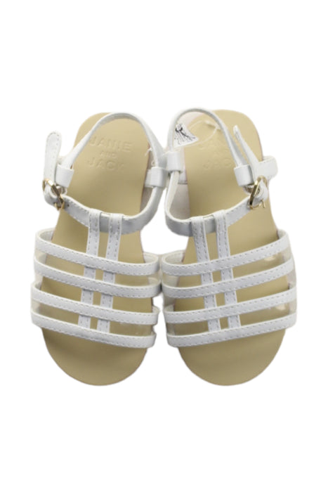 A White Sandals from Janie & Jack in size 18-24M for girl. (Back View)