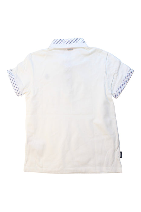 A White Short Sleeve Polos from Ferrari in size 8Y for boy. (Back View)