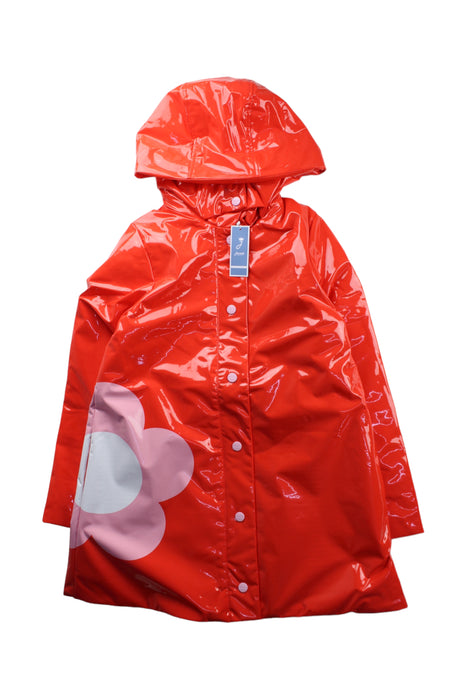 A Red Rain Jackets from Jacadi in size 10Y for girl. (Front View)