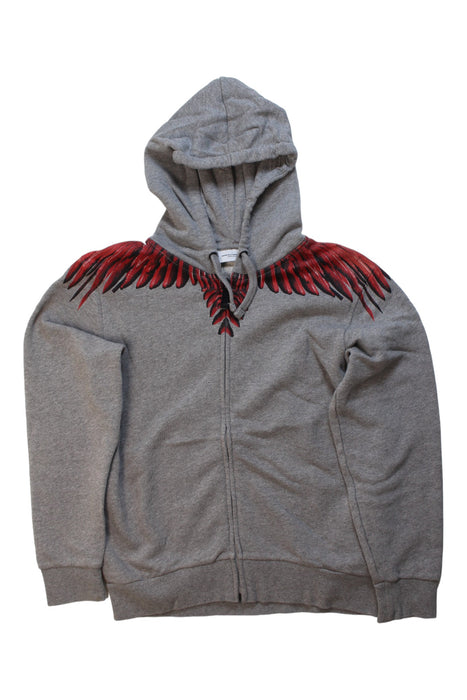 A Grey Zippered Sweatshirts from Marcelo Burlon in size 8Y for boy. (Front View)