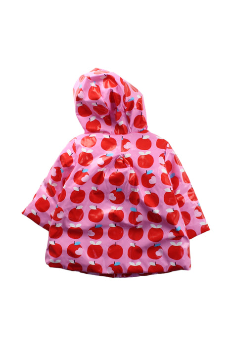 A Red Rain Jackets from Jacadi in size 12-18M for girl. (Back View)