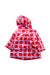 A Red Rain Jackets from Jacadi in size 12-18M for girl. (Back View)