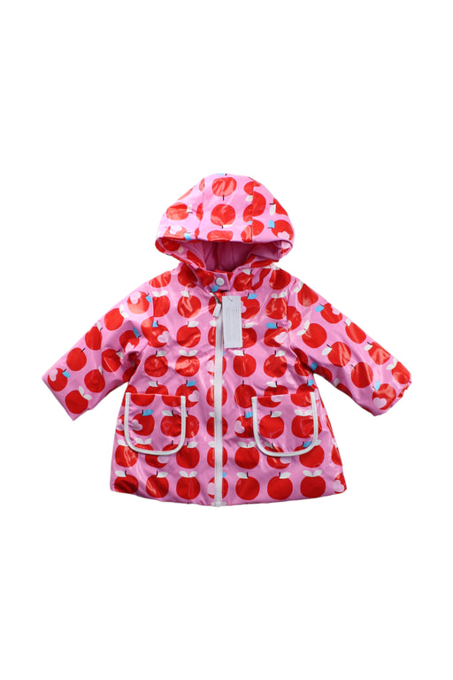 A Pink Rain Jackets from Jacadi in size 12-18M for girl. (Front View)