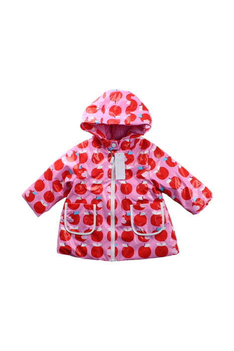 A Pink Rain Jackets from Jacadi in size 12-18M for girl. (Front View)