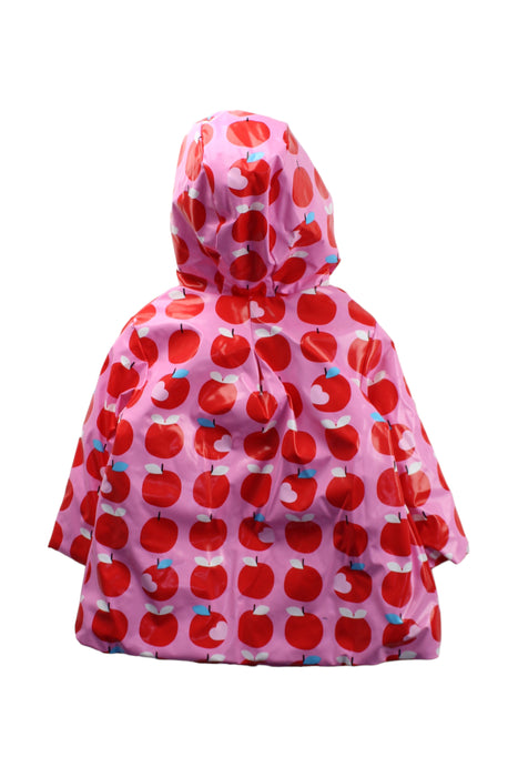 A Red Rain Jackets from Jacadi in size 2T for girl. (Back View)