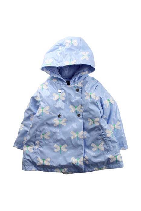 A Blue Rain Jackets from Jacadi in size 2T for girl. (Front View)