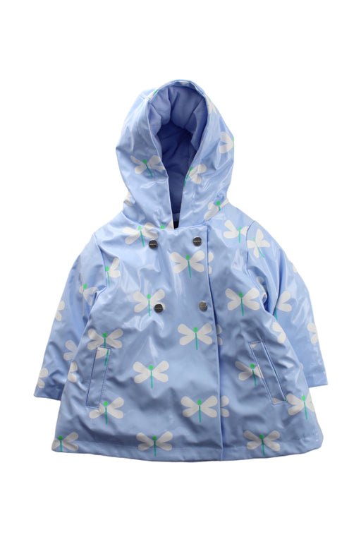 A Blue Rain Jackets from Jacadi in size 12-18M for girl. (Front View)