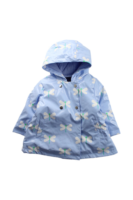 A Blue Rain Jackets from Jacadi in size 12-18M for girl. (Front View)