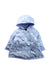 A Blue Rain Jackets from Jacadi in size 12-18M for girl. (Front View)