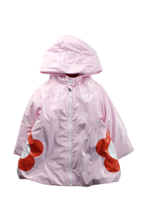 A Pink Rain Jackets from Jacadi in size 3T for girl. (Front View)