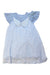 A Blue Sleeveless Dresses from As Know As Ponpoko in size 4T for girl. (Back View)