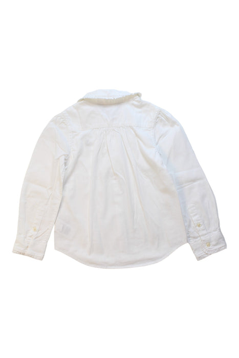 A White Long Sleeve Shirts from Polo Ralph Lauren in size 4T for girl. (Back View)