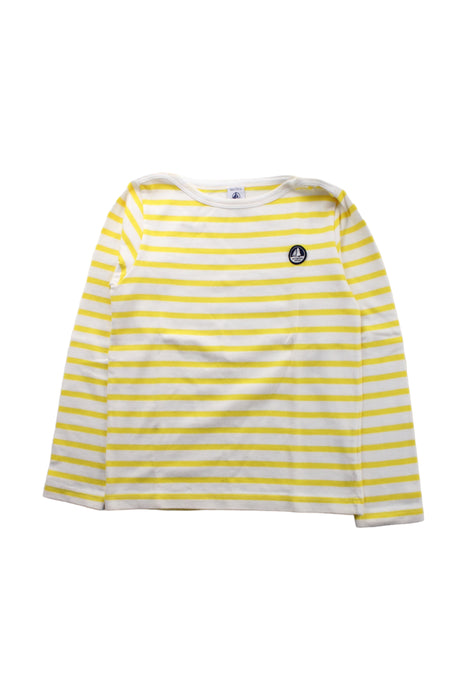 A White Long Sleeve T Shirts from Petit Bateau in size 8Y for girl. (Front View)