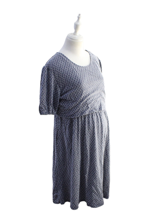 A Blue Short Sleeve Dresses from Jojo Maman Bébé in size L for maternity. (Front View)