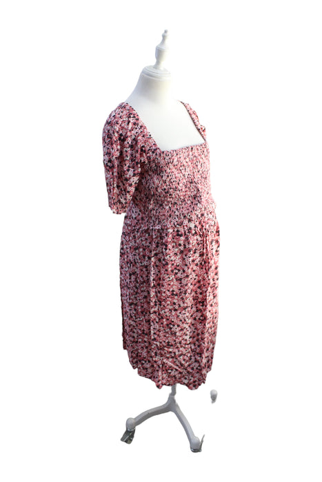 A Pink Short Sleeve Dresses from Seraphine in size M for maternity. (Front View)