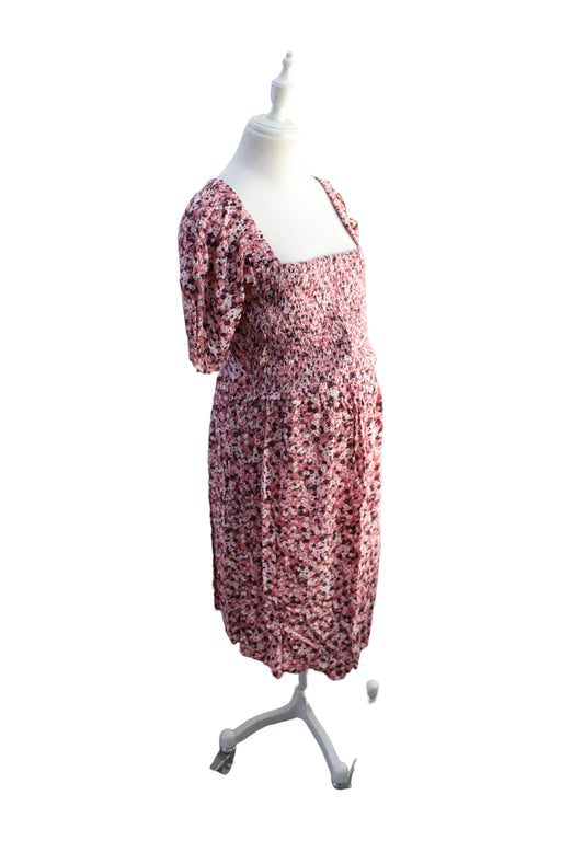 A Pink Short Sleeve Dresses from Seraphine in size M for maternity. (Front View)