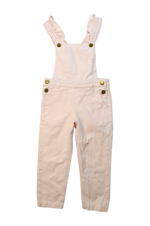 A Ivory Long Overalls from Petite Lucette in size 3T for girl. (Front View)