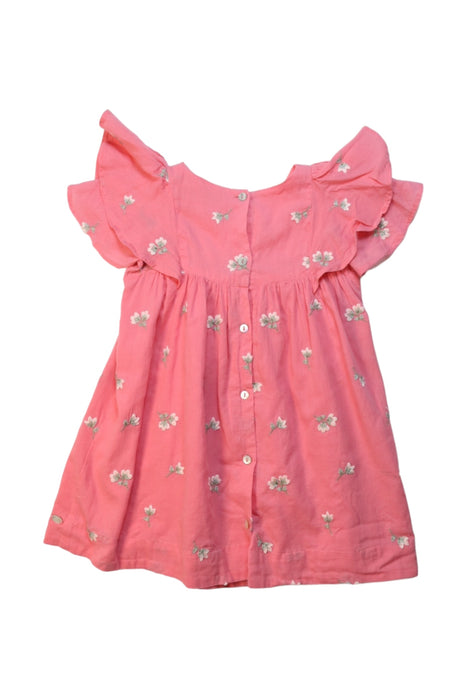 A Pink Short Sleeve Dresses from Tartine et Chocolat in size 3T for girl. (Back View)