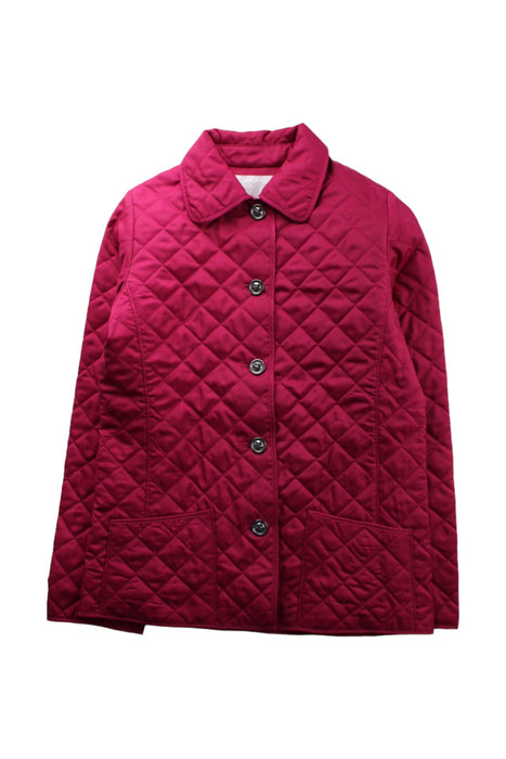 A Pink Puffer/Quilted Jackets from Burberry in size 12Y for girl. (Front View)