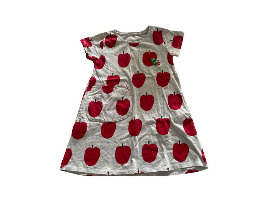 A Red Short Sleeve Dresses from Graniph in size 4T for girl. (Front View)