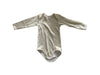 A Beige Long Sleeve Bodysuits from Petit Bateau in size 3T for neutral. (Front View)