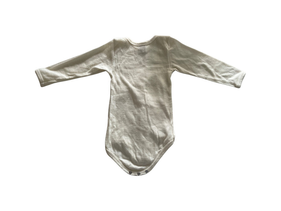 A Beige Long Sleeve Bodysuits from Petit Bateau in size 3T for neutral. (Back View)