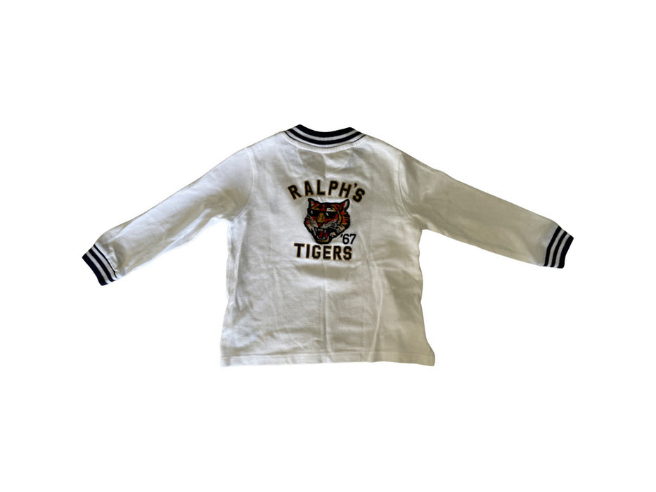 A White Long Sleeve Polos from Ralph Lauren in size 18-24M for boy. (Back View)