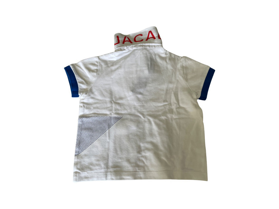 A White Short Sleeve Polos from Jacadi in size 3T for boy. (Back View)