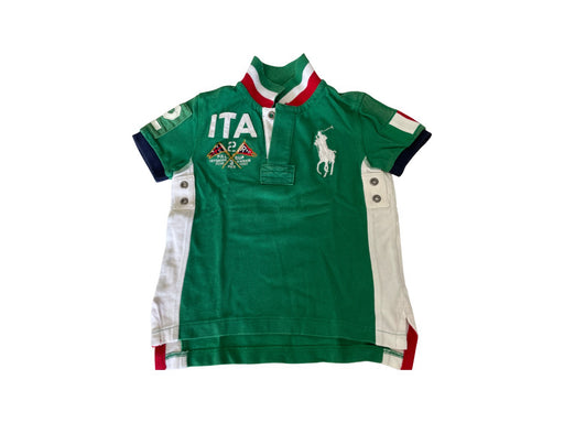 A Green Short Sleeve Polos from Polo Ralph Lauren in size 3T for boy. (Front View)