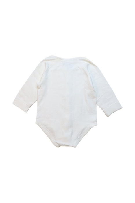 A White Long Sleeve Bodysuits from Mides in size 6-12M for neutral. (Back View)