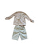 A Beige Shorts Sets from Newbie in size 5T for boy. (Back View)