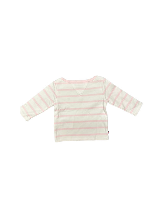 A Pink Long Sleeve T Shirts from Tommy Hilfiger in size 3-6M for girl. (Back View)