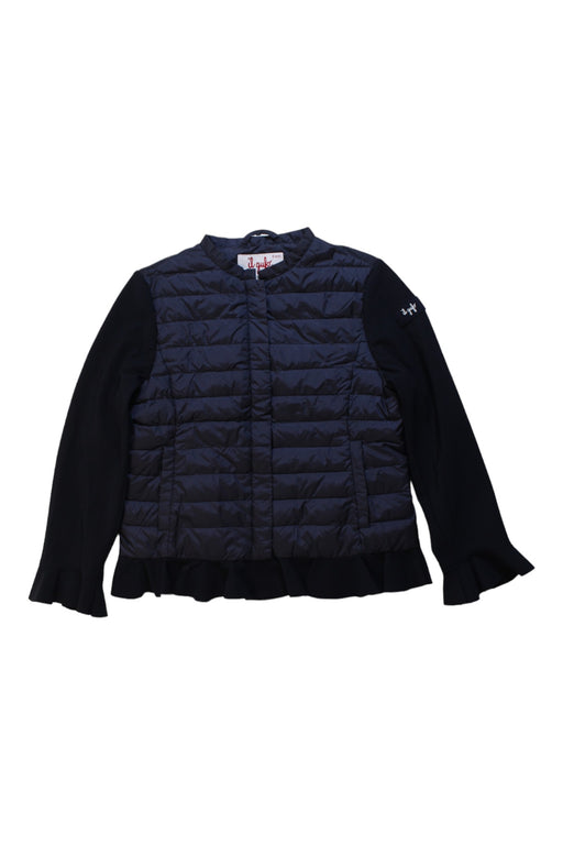 A Blue Puffer/Quilted Jackets from Il Gufo in size 8Y for girl. (Front View)