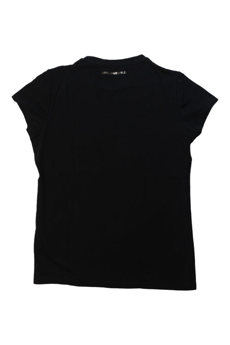 A Black Short Sleeve T Shirts from Karl Lagerfeld in size 12Y for girl. (Back View)