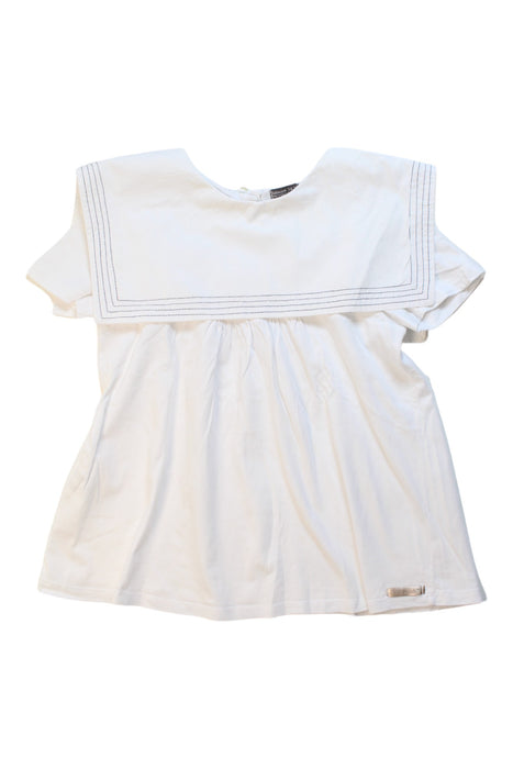 A White Short Sleeve Dresses from Yellowsub in size 7Y for girl. (Front View)