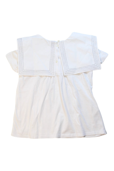 A White Short Sleeve Dresses from Yellowsub in size 7Y for girl. (Back View)