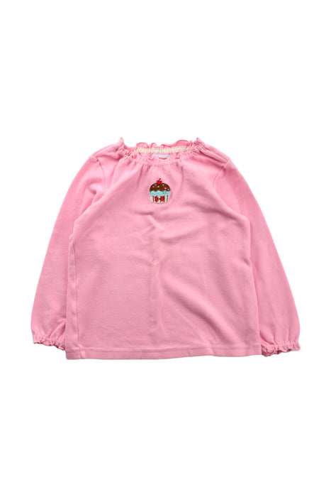 A Pink Long Sleeve Tops from Miki House in size 4T for girl. (Front View)