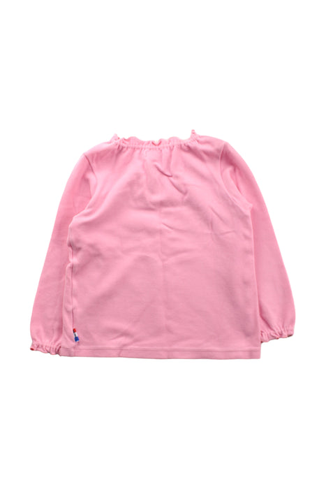 A Pink Long Sleeve Tops from Miki House in size 4T for girl. (Back View)