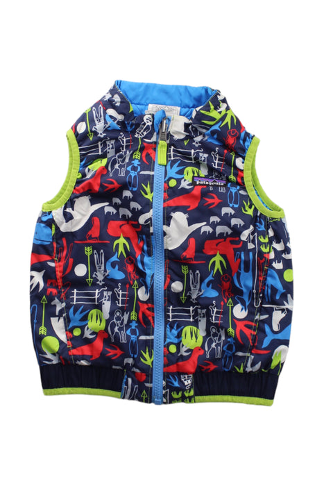 A Blue Outerwear Vests from Patagonia in size 3T for boy. (Front View)